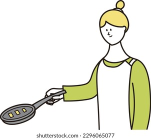 cook smile woman kitchen happy