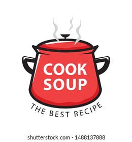 cook soup, vector collection of bowl full of tasty soup for your menu, logo, emblems and symbols