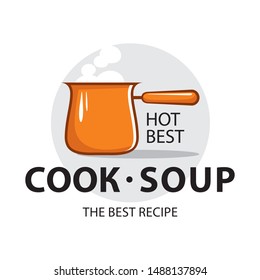 cook soup, vector collection of bowl full of tasty soup for your menu, logo, emblems and symbols