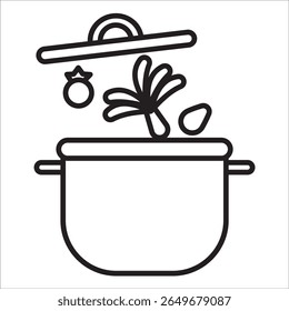 Cook stock icon outline vector