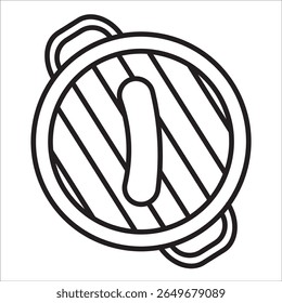 Cook stock icon outline vector