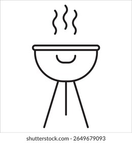 Cook stock icon outline vector
