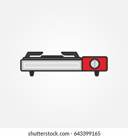 Cook Stove Design. Flat Style Design. Vector Illustration
