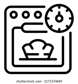 Cook stove icon outline vector. Food chef. Menu home