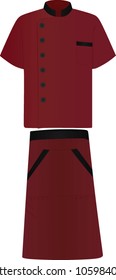 Cook uniform. vector illustration