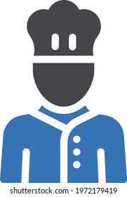 cook vector glyph colour icon