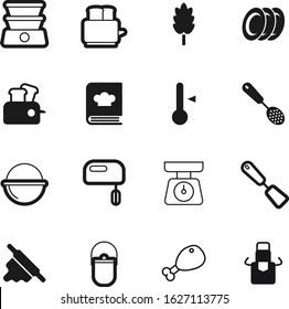 cook vector icon set such as: double, celsius, recipe, chef, cereals, men, steam, green, clothing, barbecue, toast, cornflakes, grain, silhouette, roller, corn, weight, book, legs, poultry, meat