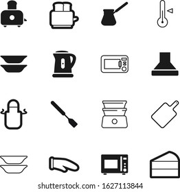 cook vector icon set such as: dishware, glove, bean, kitchenware, concept, cream, space, cold, double, barbecue, coffee, season, brown, lines, celsius, boiler, interior, weather, handle, kettle, heat
