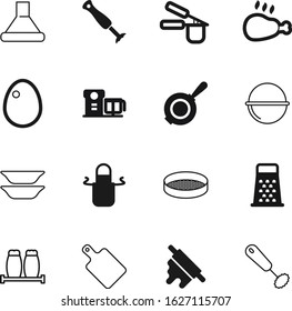 cook vector icon set such as: aero, interior, apron, pastry, cream, health, extractor, cutting, chef, whisk, kitchenware, domestic, leg, plate, red, salt, blue, website, aeropress, green, electric