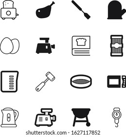 cook vector icon set such as: bakery, balance, turkey, bbq, cartoon, barbecue, toast, cookbook, device, stroke, macaroni, package, toaster, bag, baking, liquid, spoon, recipe, summer, egg, tasty