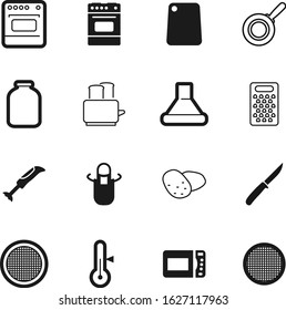 cook vector icon set such as: pan, industry, frying, healthy, protein, breakfast, science, temperature, microwave, jars, control, plant, knife, stainless, style, set, machine, drink, hood, drop