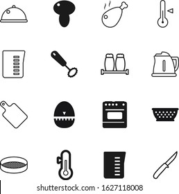 cook vector icon set such as: cutting, boil, sketch, beater, minute, cream, veggie, tea, platter, dome, countdown, relish, hour, sifter, plastic, autumn, empty, mix, vegetable, teapot, power, sharp