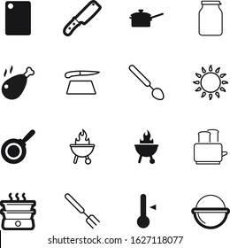 cook vector icon set such as: electrical, machine, canning, butcher, utensils, can, cauldron, health, season, soup, bread, big, cooker, celsius, control, flame, gas, eat, tourist, image, science