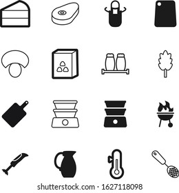 cook vector icon set such as: protein, season, control, building, frame, glass, plate, high, wooden, thermometer, morning, apron, seasoning, medical, mixer, drink, clothing, business, pottery