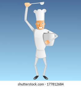 cook, vector illustration