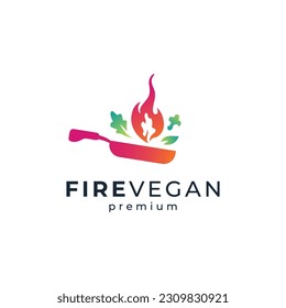 cook and vegan logo design template