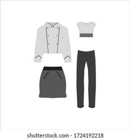 cook woman uniform. illustration for web and mobile design.