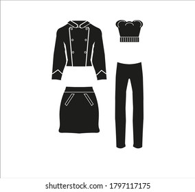 cook woman uniform. illustration for web and mobile design.