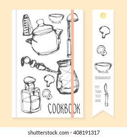 cookbook with bookmark template