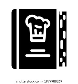 cookbook for cooking glyph icon vector. cookbook for cooking sign. isolated contour symbol black illustration