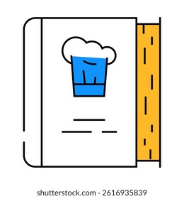 cookbook for cooking line icon vector. cookbook for cooking sign. isolated symbol illustration