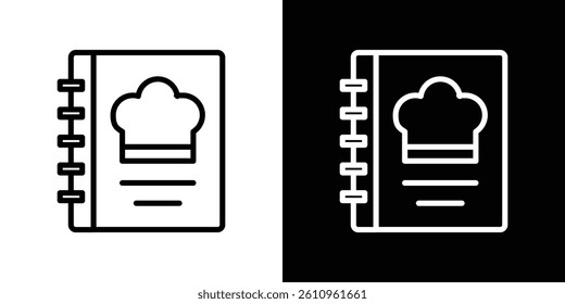 Cookbook icon Vector isolated outline drawing.