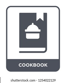 cookbook icon vector on white background, cookbook trendy filled icons from Hotel and restaurant collection, cookbook simple element illustration