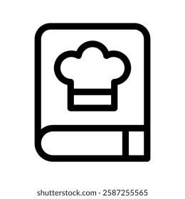 Cookbook Icon Vector Symbol Design Illustration