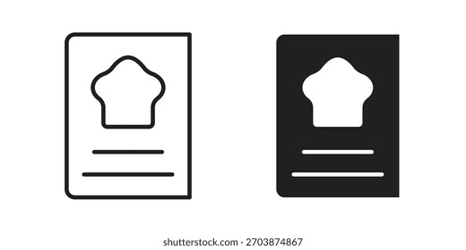 Icono del libro de cocina para el Diseño web, App móviles