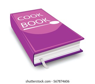 cookbook isolated on white background