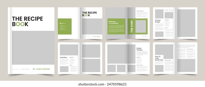 Cookbook Layout, Recipe Book Template, Brochure Design