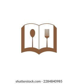 cookbook logo cutlery illustration abstract vector design