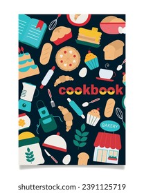 Cookbook page template. Home recipe book