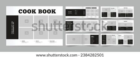 Cookbook or Recipe Book or Landscape Cookbook Template 