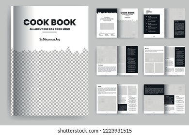 Plantilla de libro de cocina o diseño de revista