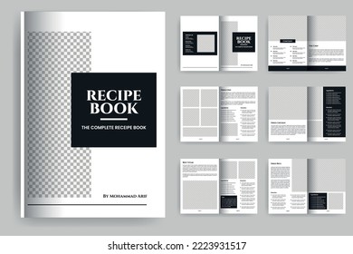 Plantilla de libro de cocina o diseño de revista de recetas