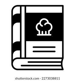 Cookbook vector design in trendy style, premium icon