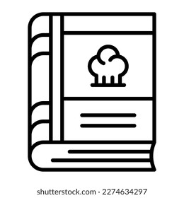 Cookbook vector design in trendy style, premium icon
