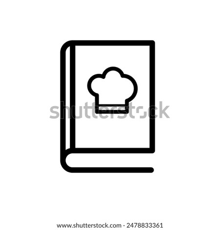 cookbook - vector icon, culinary recipes	