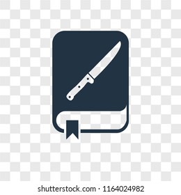 Cookbook vector icon isolated on transparent background, Cookbook logo concept