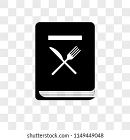 Cookbook vector icon on transparent background, Cookbook icon