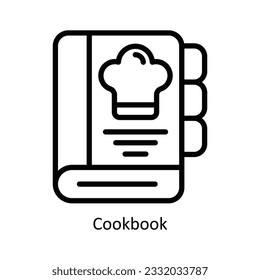 Cookbook Vector   outline Icon Design illustration. Kitchen and home  Symbol on White background EPS 10 File