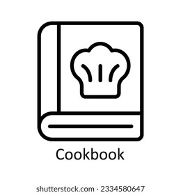 Cookbook Vector outline Icon Design illustration. Kitchen and home  Symbol on White background EPS 10 File