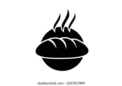 Cooked Bread Circle Logo Design Symbol Vector Illustration