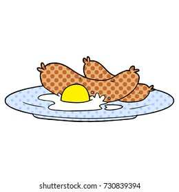 cooked breakfast cartoon
