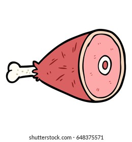 cooked cartoon leg of meat