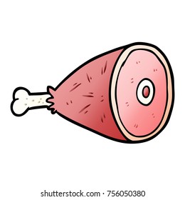 gekochte Cartoon-Bein aus Fleisch