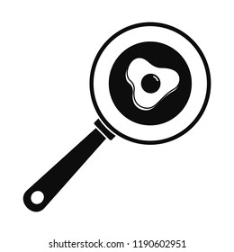 Cooked egg icon. Simple illustration of cooked egg vector icon for web design isolated on white background