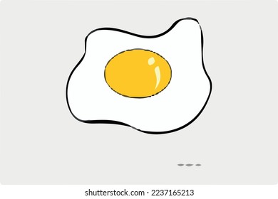 vectores de huevo cocido de color blanco y amarillo