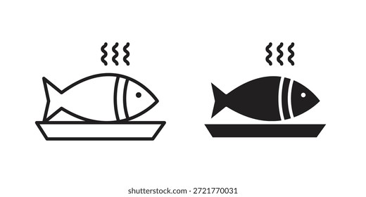 Icono de pescado cocido para su diseño de Sitio web, logotipo, App, interfaz de usuario. EPS10